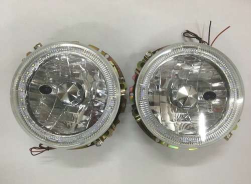 VW Golf Mk1 Expensive Grade LED Angel Eye Crystal Clear Headlight Set
