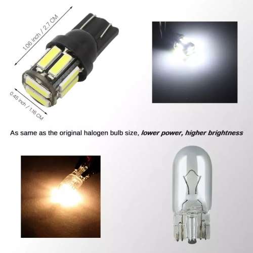 2 x T10 (W5W/194) 10LED Light Bulb