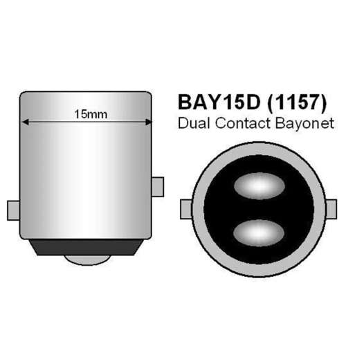 T201157 P21/5W BAY15D SUPER BRIGHT 13SMD 5630 BRAKE LIGHT/TAIL LIGHT CAR BULBS WHITE DOUBLE