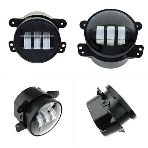 2pcs/Pair 4 Inch 30W Round LED White Projector Fog Lamp For Offroad  Jeep Wrangler Dodge Chrtsler