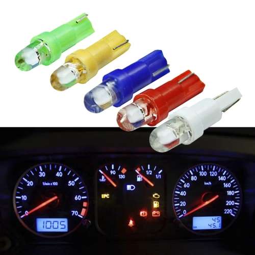 T5 LED 1 SMD DASH-BOARD WEDGE 12V RED (10 PIECES)