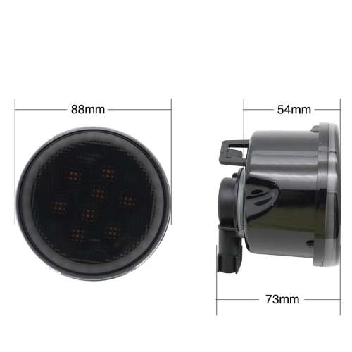 2  x Smoked Amber Front LED Turn Signal Light Assembly For 2007 ~ 2016 Jeep