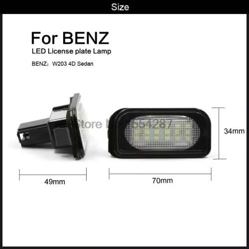 W203 MERCEDES BENZ CANBUS LED NUMBER PLATE Light