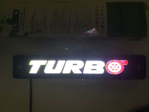 TURBO Flexible COB LED Daytime Running Light DRL Grille Emblem