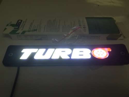 TURBO Flexible COB LED Daytime Running Light DRL Grille Emblem