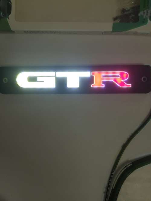 Nissan Gtr Flexible Cob Led Daytime Running Light Drl Grille Emblem