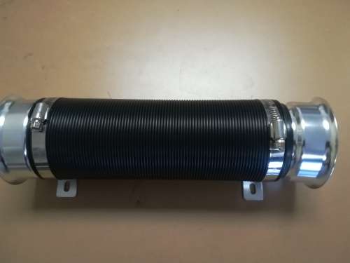 Universal 76mm (3") Multi Flexible Cold Air Intake Pipe Inlet Hose Tube - Silver