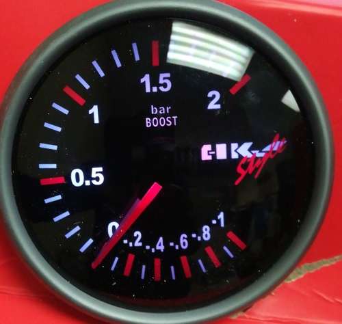 Boost Gauge ( HK Style) Stepper Led Smoked - 2.5` 60mm
