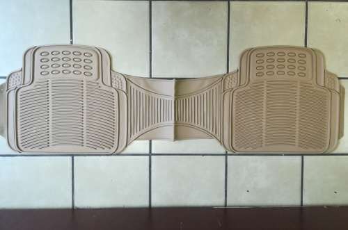 Universal 3 Piece Pvc Rubber Mat Fits Most Cars, SUVs, Vans and Trucks - Beige
