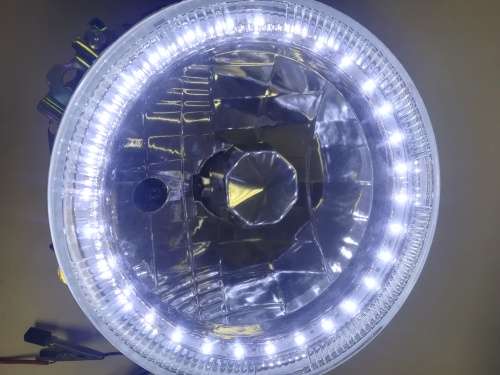 VW Golf Mk1 Expensive Grade LED Angel Eye Crystal Clear Headlight Set