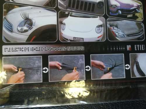 Universal Car Eyelash Set - Black