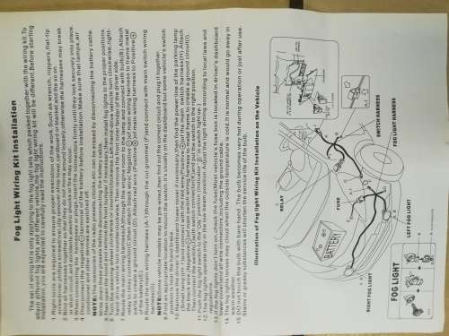 Mazda BT50 (2012+) Foglight Set with Wiring and Switch