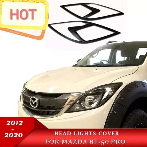 Mazda BT50 2012-2020 Matte Black Headlight Trim Cover Set