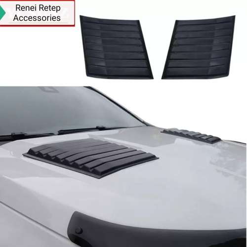 FORD RANGER T6/T7 2012-2019 BONNET SCOOP 2 PIECE BLACK