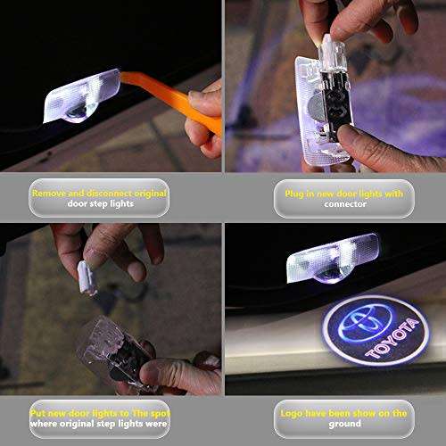LED 3D Laser Car Door Welcome Light Projector Logo For Toyota, Toyota Land Cruiser, Toyota Prado