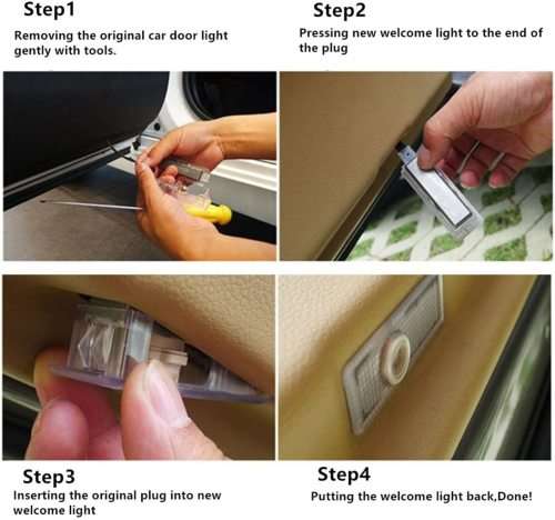 LED 3D Laser Car Door Welcome Light Projector Logo For Vw Passat