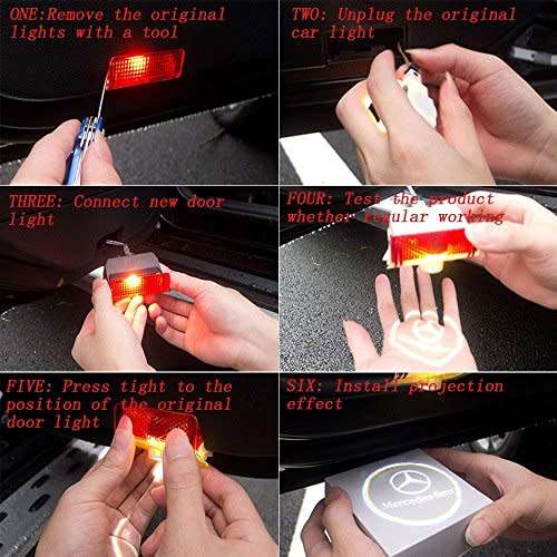 LED 3D Laser Car Door Welcome Light Projector Logo For Benz S W222 MAYBACH S