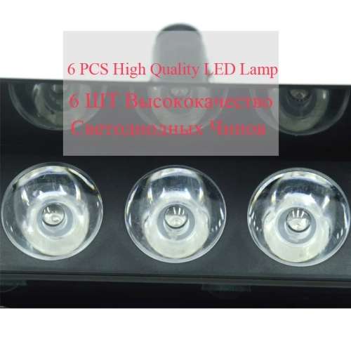 Led Flashing Emergency Strobe Light 6 Led Windscreen Mount - Green Color For Security Vehicle