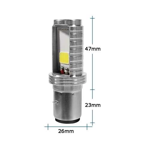 Ba20d LED Motorcycle Headlight Bulb 12W 1200Lm Hi / Lo White Led Motorbike Headlight 12V