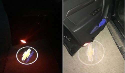 LED 3D Laser Car Door Welcome Light Projector Logo For Chevrolet Captiva