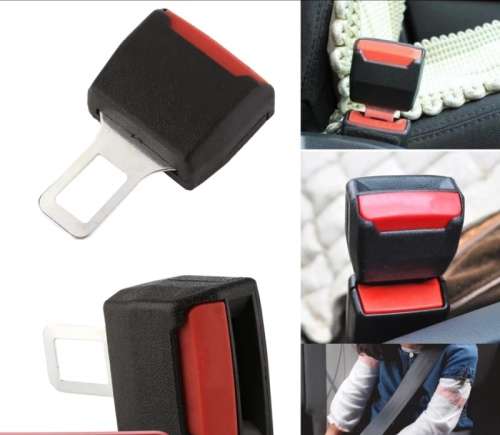 2 x Universal Car Seat Belt Plug, Buckle Extension Clip and Alarm Stopper Canceller