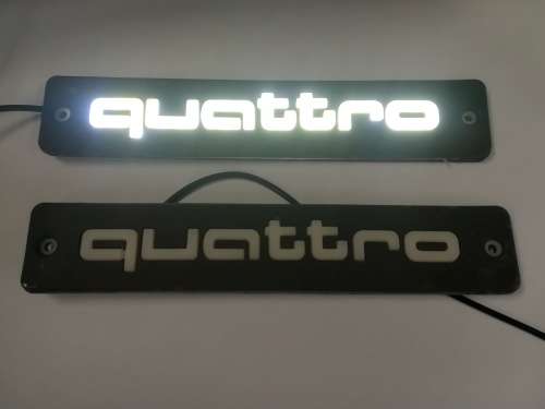 AUDI QUATTRO Flexible COB LED Daytime Running Light DRL Grille Emblem