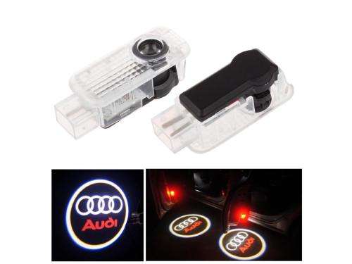 LED 3D Laser Car Door Welcome Light Projector Logo For AUDI Q5 Q7