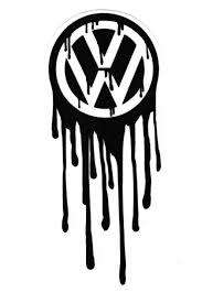 MELTING VW BLACK (A5 SIZE) STICKER