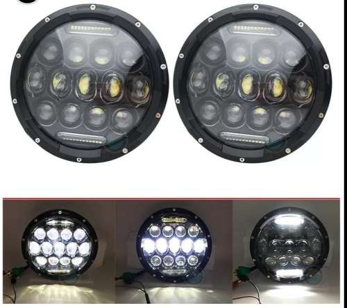 High Grade 2 x 7 Inch LED Headlight With Angel Eye Halo Ring DRL and Turn Signal For Jeep