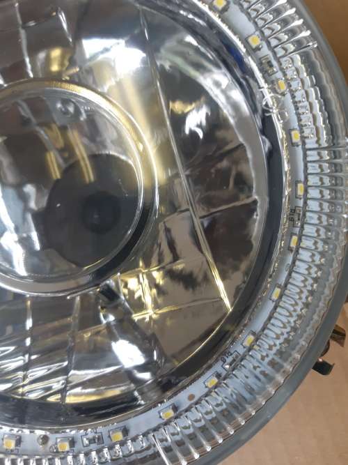 VW Golf Mk1 Expensive Grade LED Angel Eye Crystal Clear Headlight Set - Projector