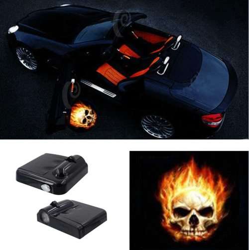 Wireless Ghost Shadow Door Led Logo Lights Skull Logo - Local Stock!!