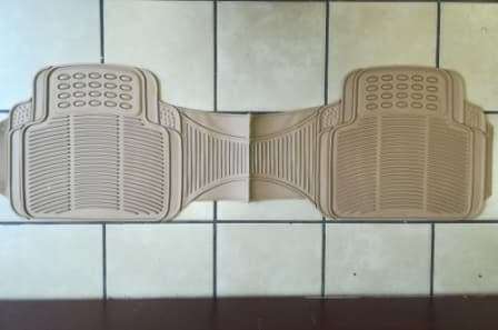 Universal 3 Piece Pvc Rubber Mat Fits Most Cars, SUVs, Vans and Trucks - Beige