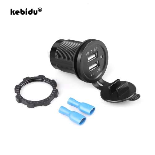 Universal Car Charger Usb DC12v-32v Waterproof Dual Usb Charger 2 Port Power Socket 5V 2.1A