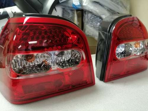 VW Golf Mk3 LED Tail Light Set - Red White