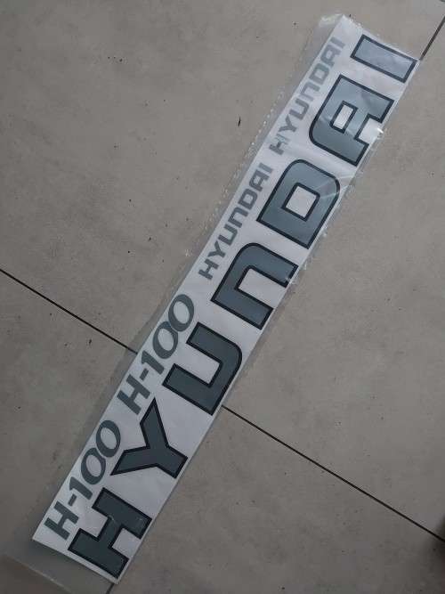 Hyundai H100 Tailgate Loadbay Sticker - Silver n Black