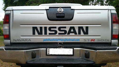 Nissan Tailgate Loadbay Sticker - Matte Black