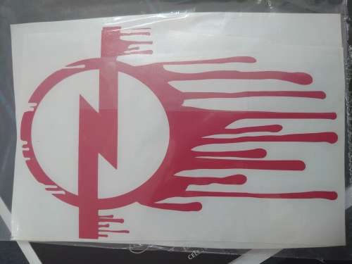 Opel Dripping Matte Red Vinyl Sticker (A5 Size)