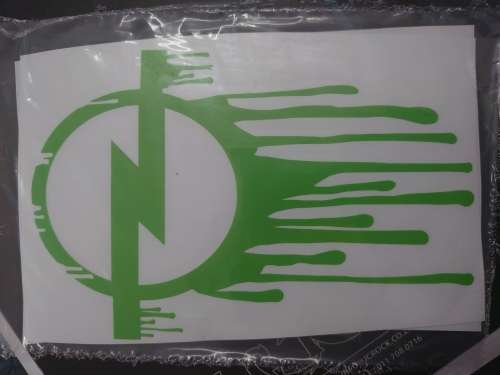 Opel Dripping Matte Green Vinyl Sticker (A5 Size)