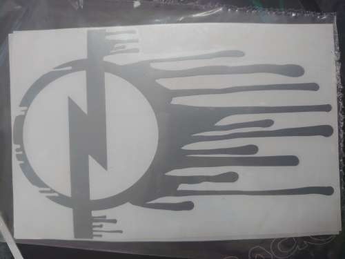 Opel Dripping Matte Silver Vinyl Sticker (A5 Size)