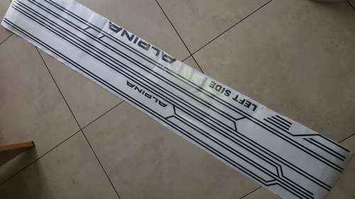 Alpina Racing Side Stripes Decals Set for Bmw - Matte Black