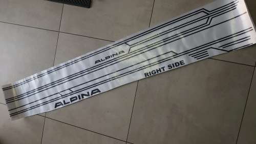 Alpina Racing Side Stripes Decals Set for Bmw - Matte Black