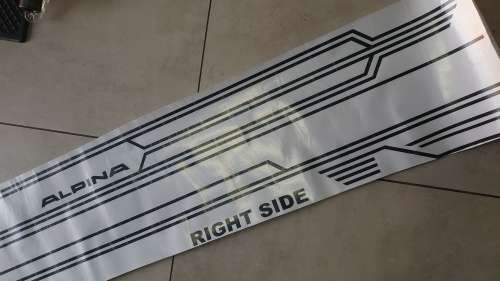 Alpina Racing Side Stripes Decals Set for Bmw - Matte Black