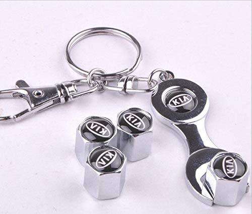 Kia Tyre Valve Cap and Key Chain Set