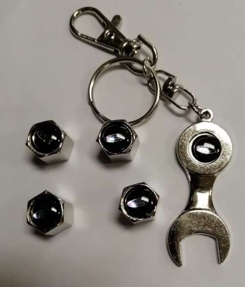 Ford Tyre Valve Cap and Key Chain Set