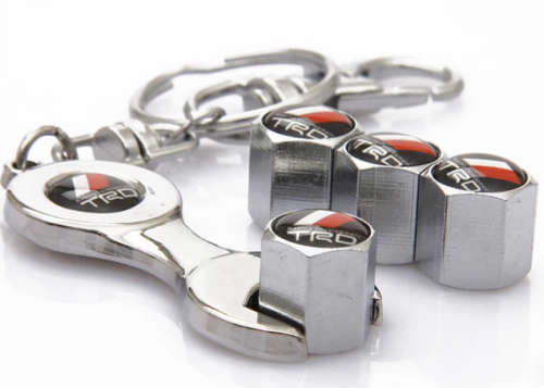 Trd Tyre Valve Cap and Key Chain Set