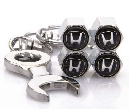 Honda Tyre Valve Cap & Key Chain Set