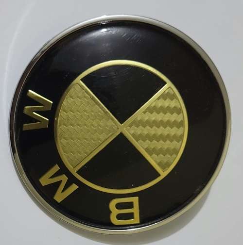 BMW Carbon 78mm Bonnet/Trunk Badge Stick On for E46 E39 E36 E60 E90 F30 E53 E34 E30 F10 F20