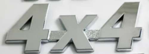 Aluminium Alphabet Chrome Number 4 x 4
