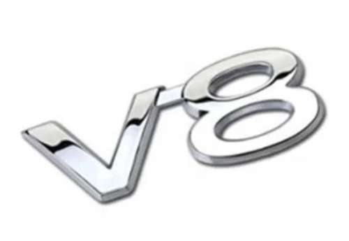 Aluminium Alphabet Chrome Number V8