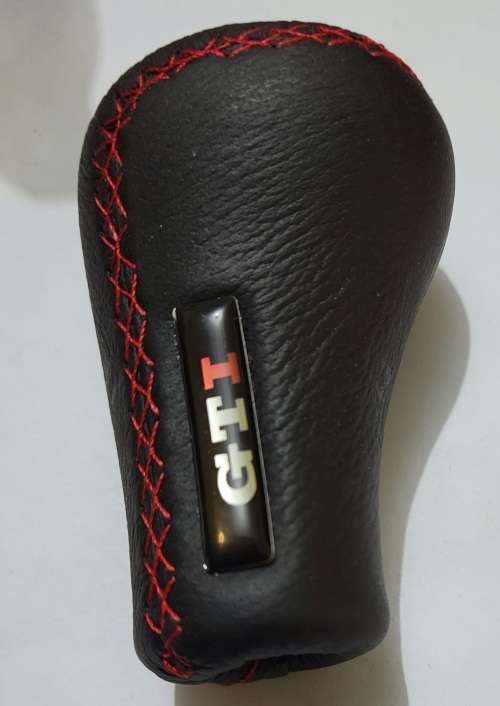 Universal Black PU Leather Manual Car Gear Shift Knob Handle Stick